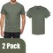 Gildan Unisex Crewneck T-Shirt Blanks for Crafting, Heather Military Green Plain Short Sleeve
